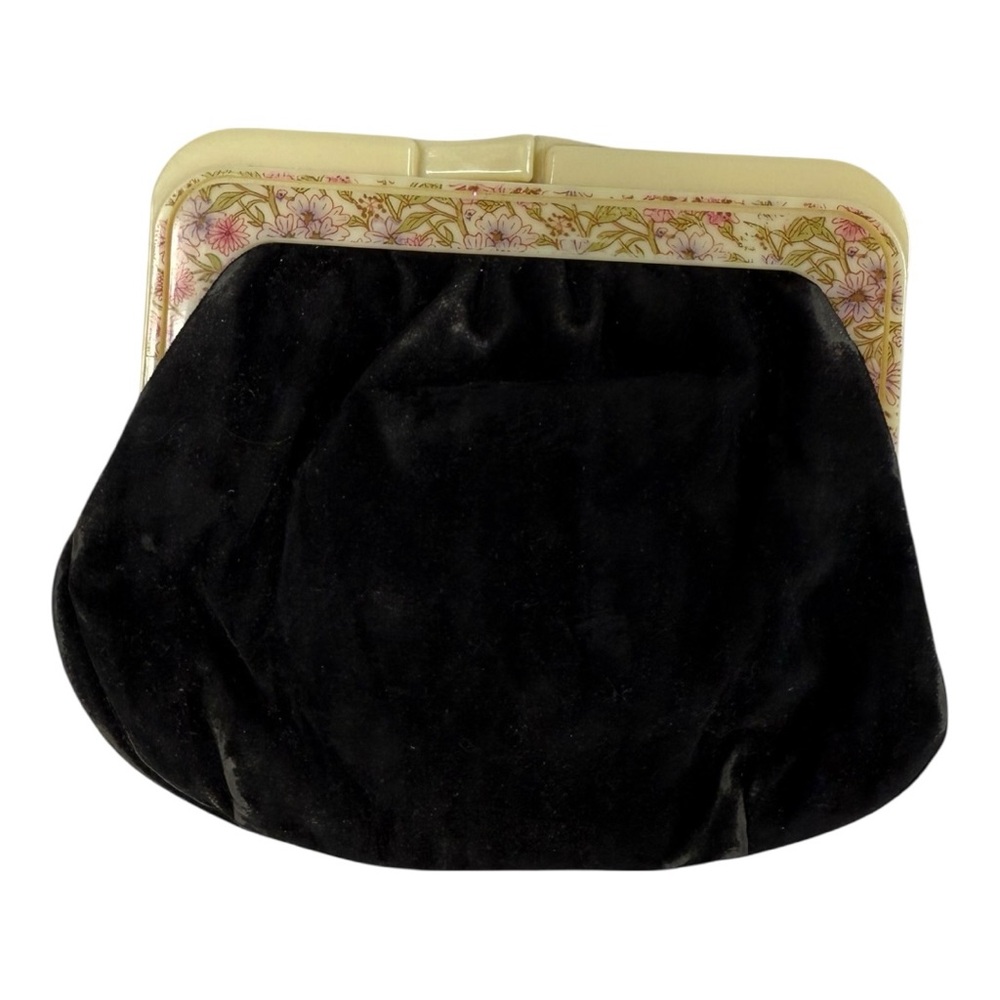 Vintage Black Velvet Clutch‎